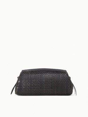 MAUDE SOFT CLUTCH | ESPRESSO WOVEN LEATHER