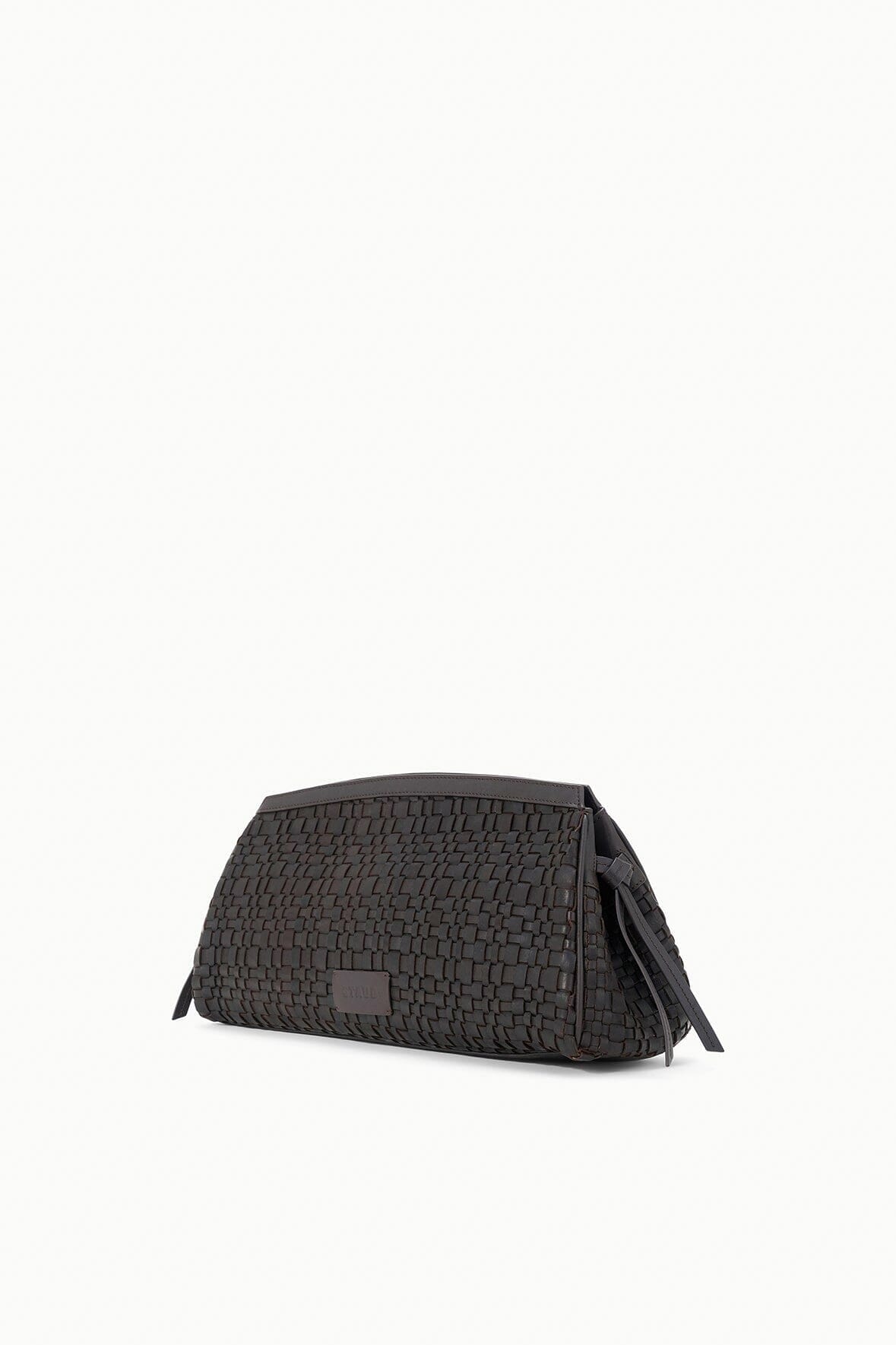 MAUDE SOFT CLUTCH | ESPRESSO WOVEN LEATHER - Image 3