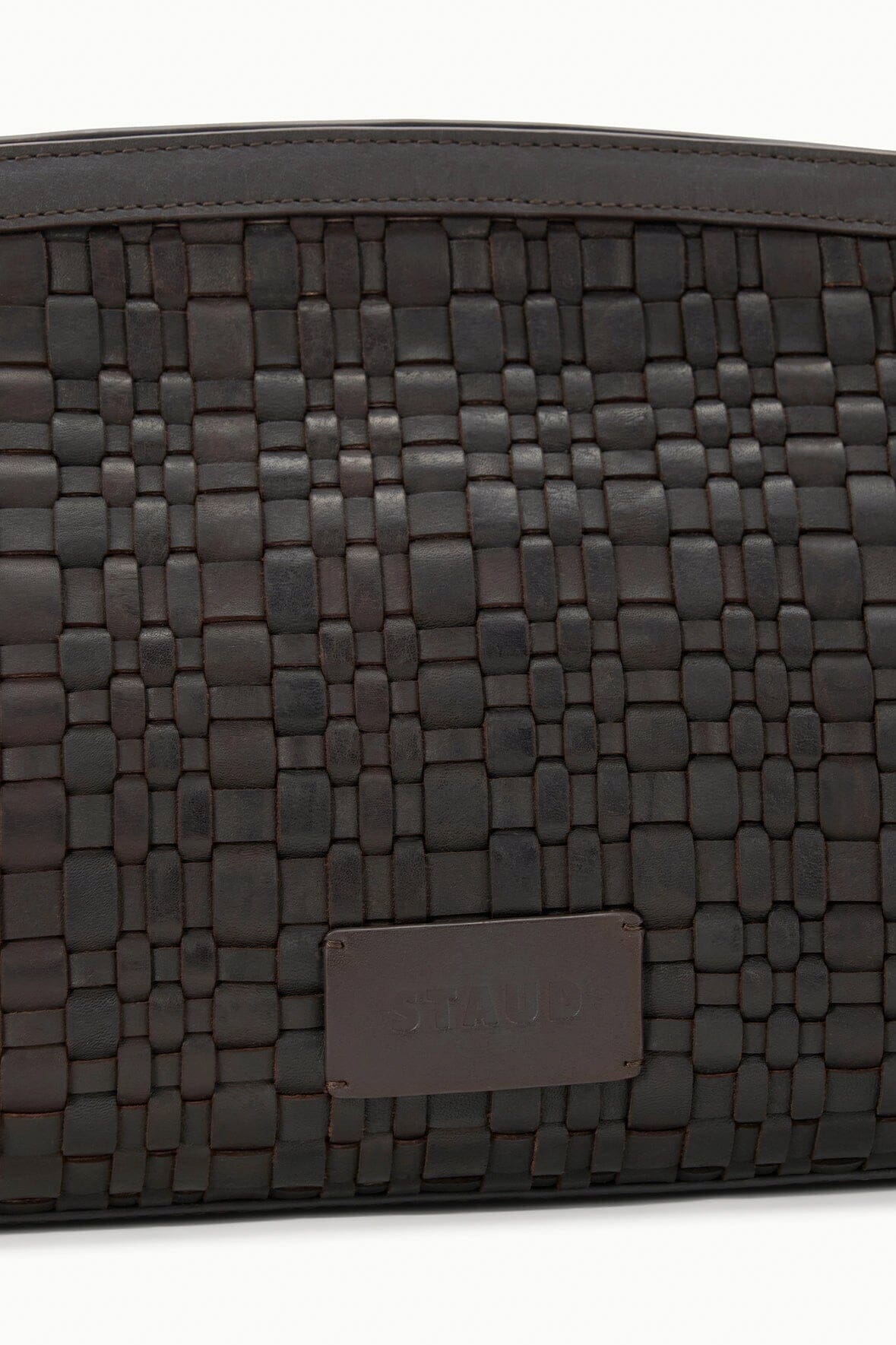 MAUDE SOFT CLUTCH | ESPRESSO WOVEN LEATHER - Image 5