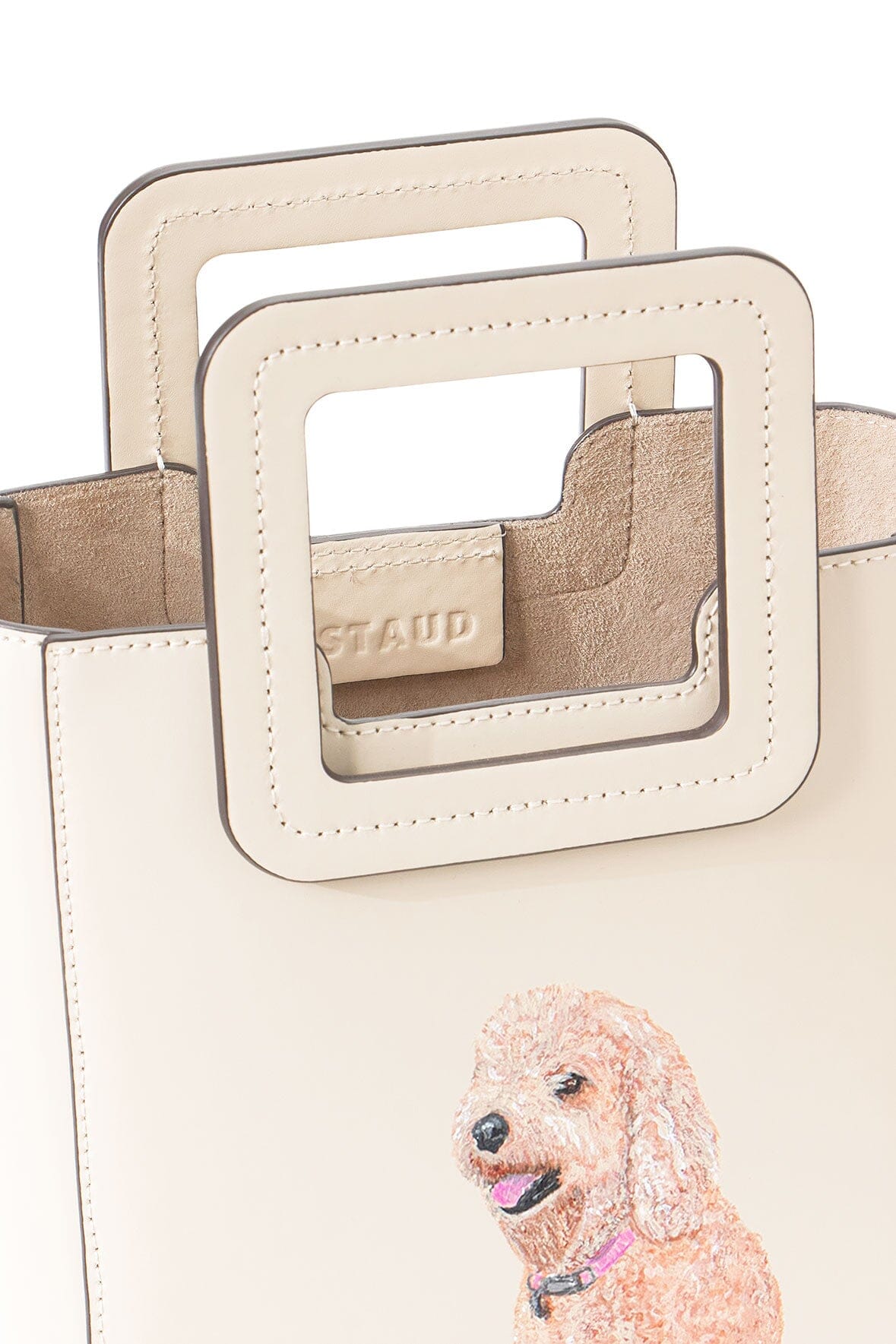 CUSTOM MINI SHIRLEY LEATHER BAG | CREAM - Image 3