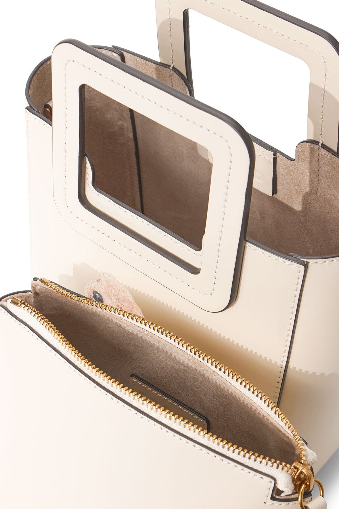 CUSTOM MINI SHIRLEY LEATHER BAG | CREAM - Image 6