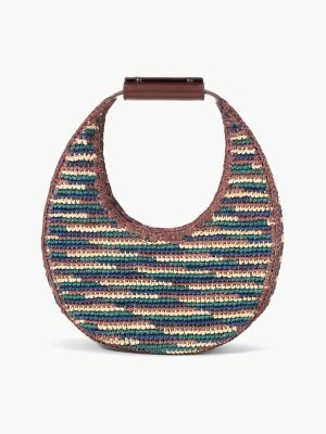 MOON RAFFIA TOTE BAG | MIXED RAFFIA