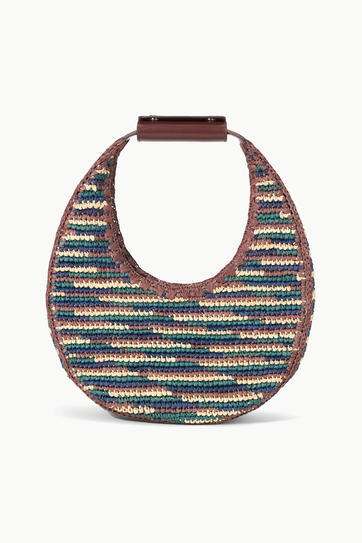MOON RAFFIA TOTE BAG | MIXED RAFFIA