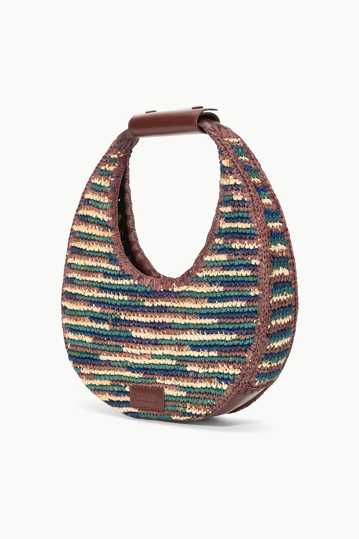 MOON RAFFIA TOTE BAG | MIXED RAFFIA - Image 2