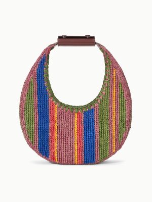 MOON RAFFIA BAG | JUNGLE STRIPE RAFFIA
