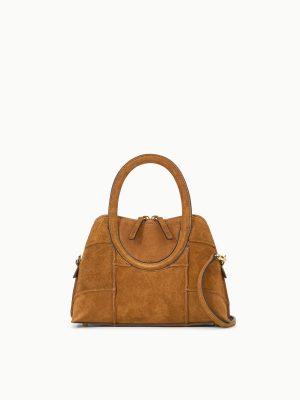 NAOMI MINI SATCHEL | TAN SUEDE