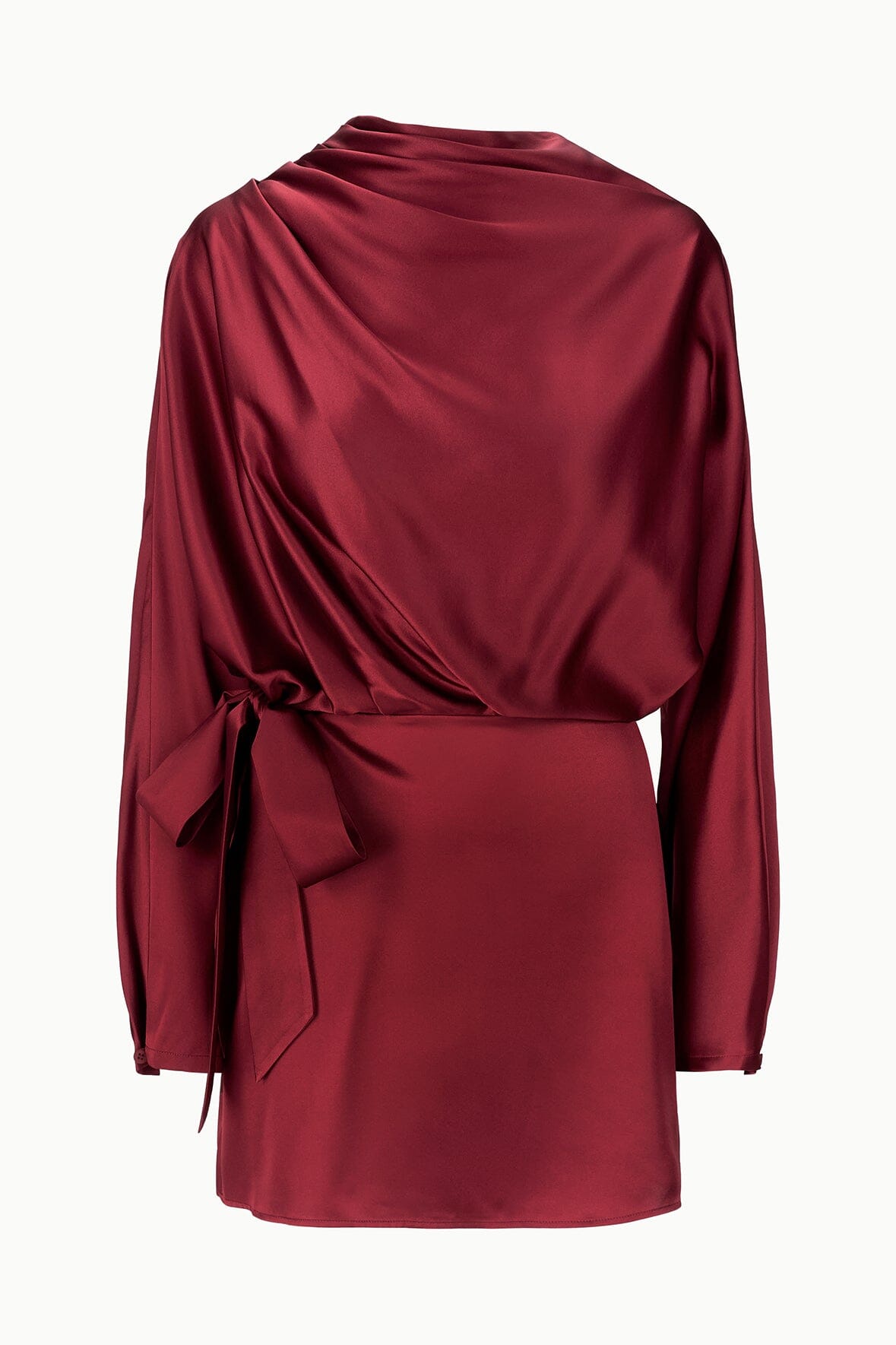 PHOEBE SILK MINI DRESS | SANGRIA - Image 6