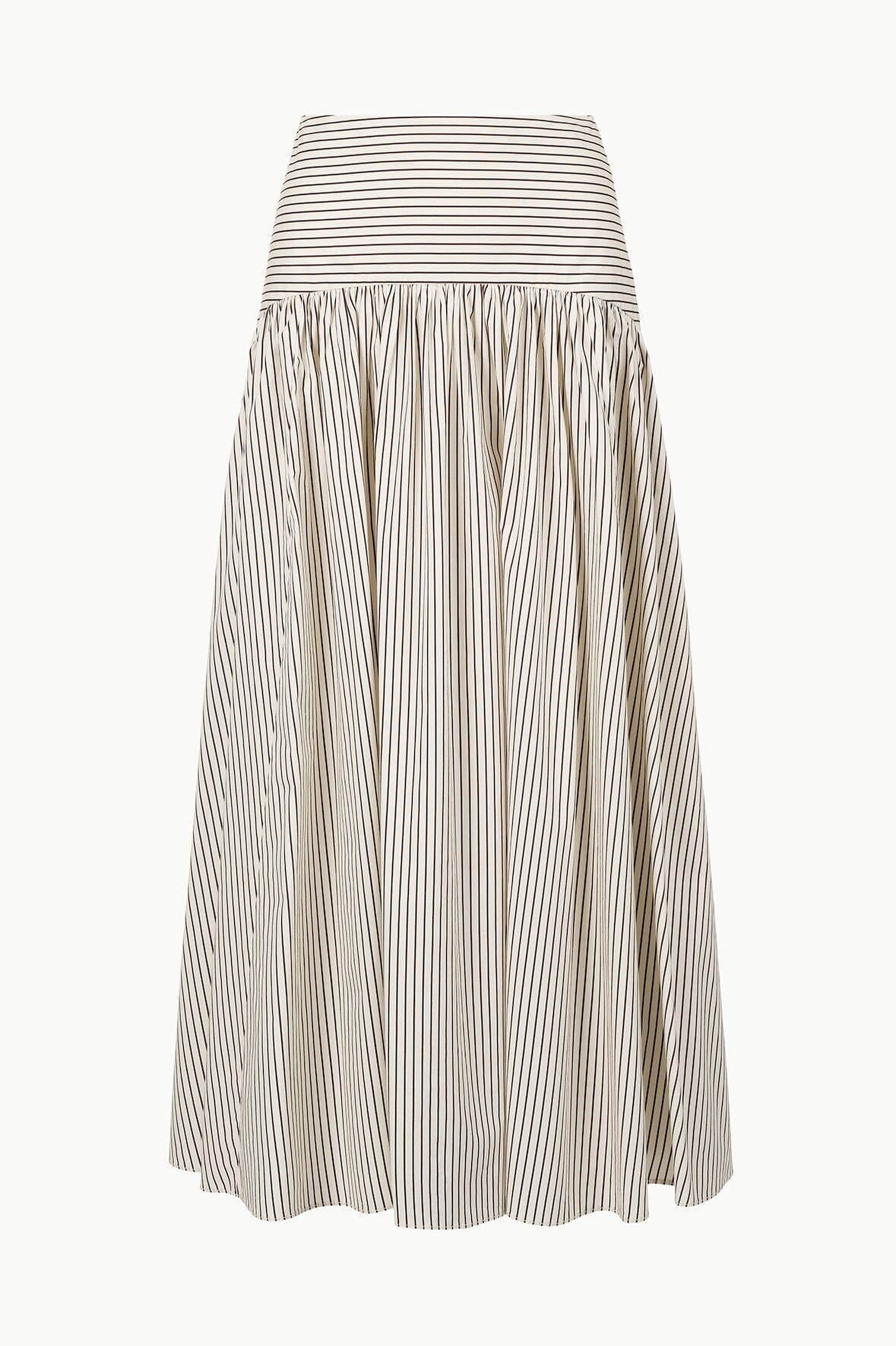 PROCIDA SKIRT | IVORY DARK OAK MICRO STRIPE - Image 7