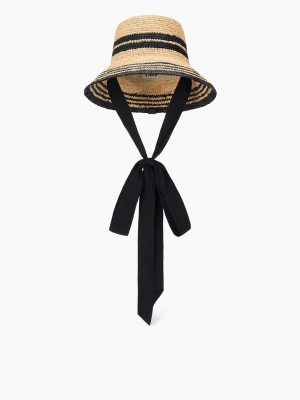 RITA RIBBON HAT | NATURAL BLACK