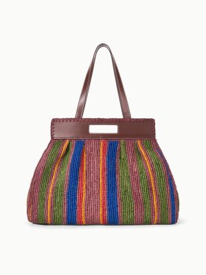 RUE TOTE BAG | JUNGLE STRIPE RAFFIA