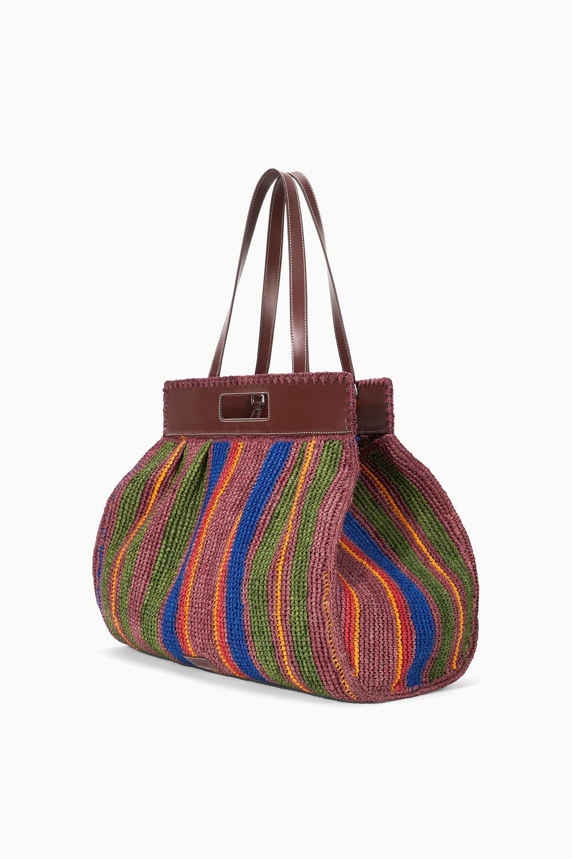RUE TOTE BAG | JUNGLE STRIPE RAFFIA - Image 5