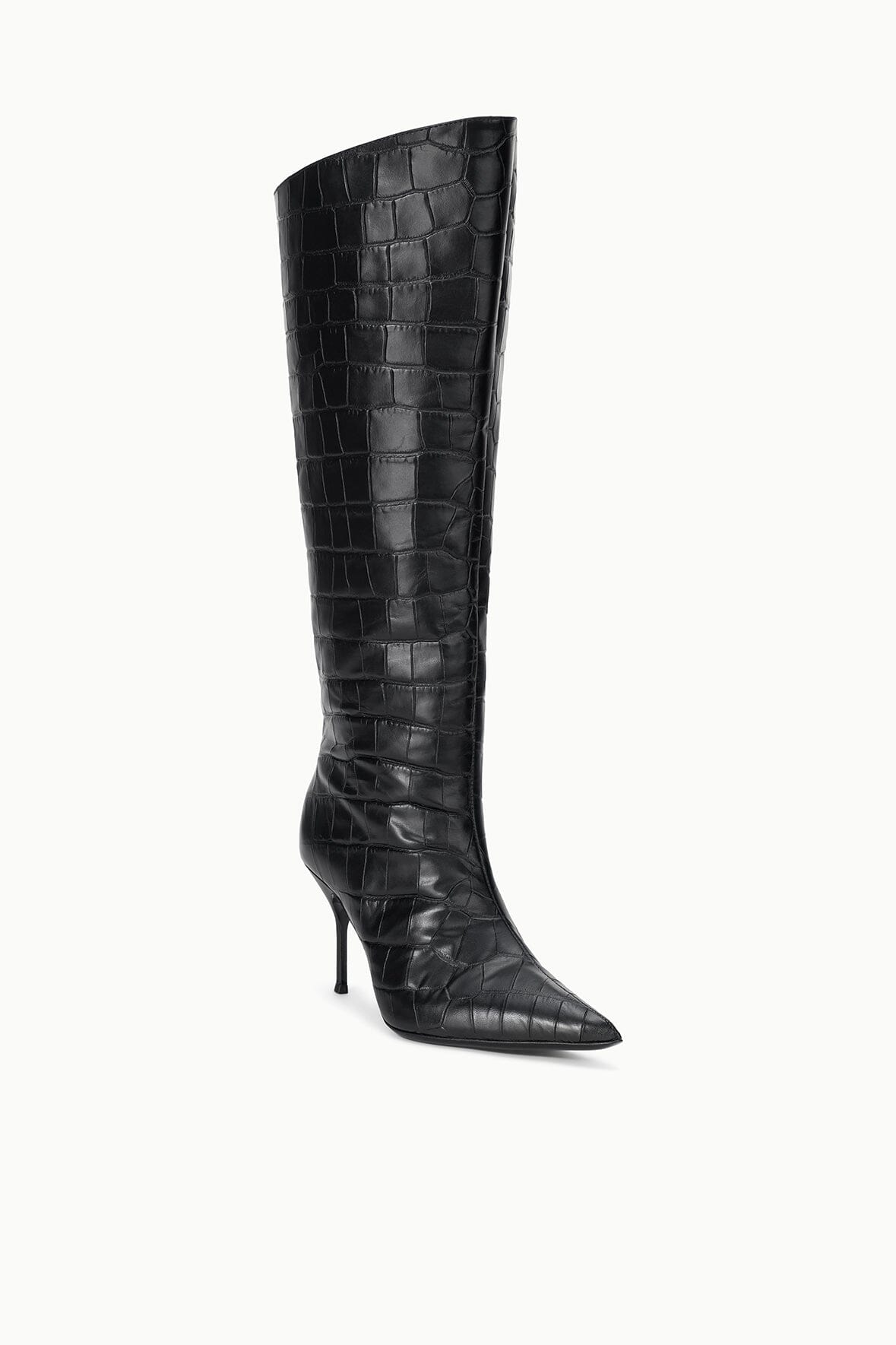 SEBASTIAN HIGH HEEL BOOT | BLACK CROCO - Image 2