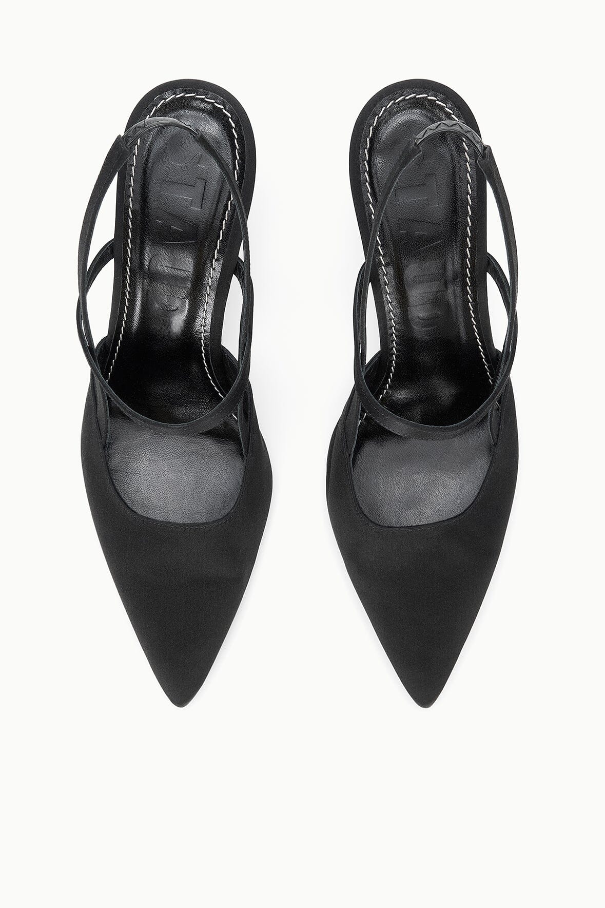 SEBASTIAN HIGH HEEL SLINGBACK | BLACK SATIN - Image 7