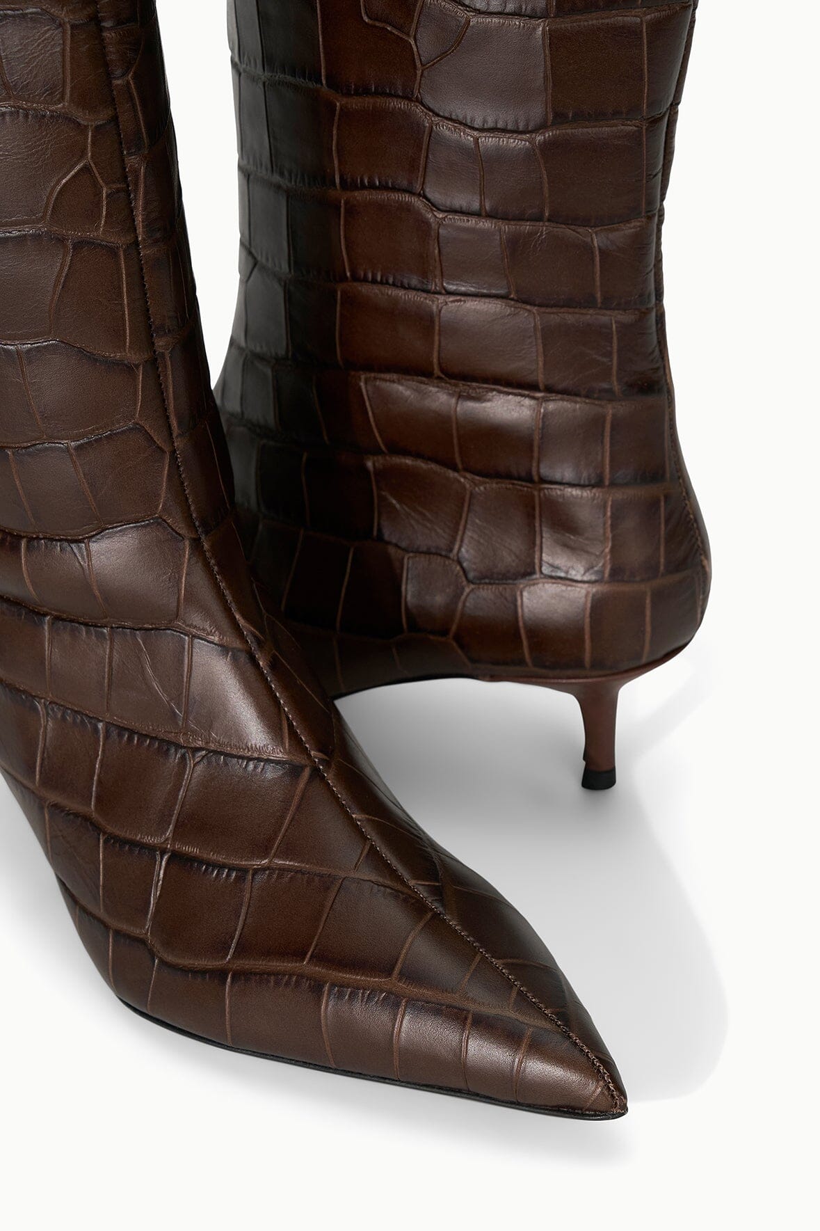 SEBASTIAN KITTEN HEEL BOOT | ESPRESSO CROCO - Image 7