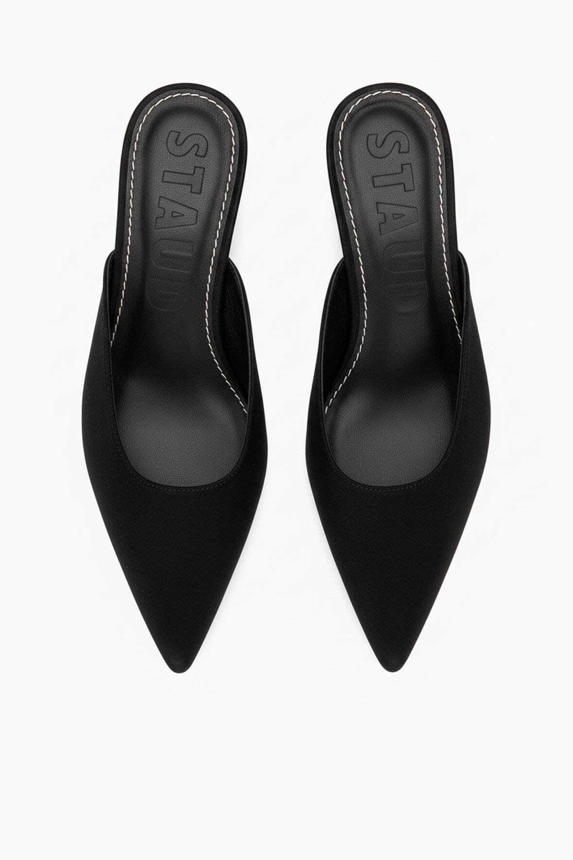 SEBASTIAN KITTEN HEEL MULE | BLACK SATIN - Image 5