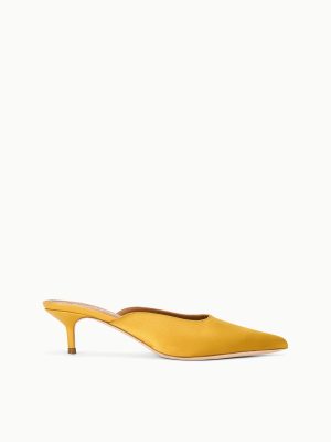 SEBASTIAN KITTEN HEEL MULE | GOLDENROD
