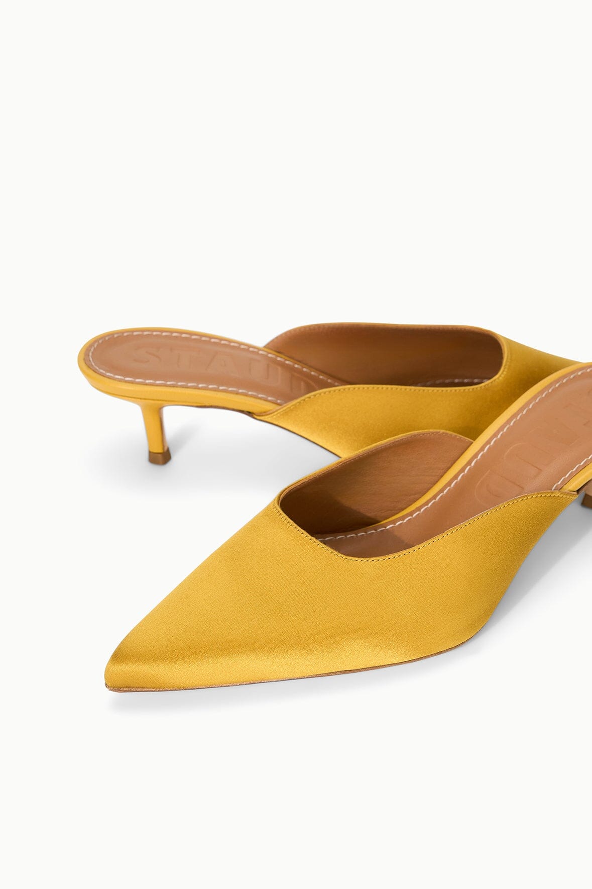 SEBASTIAN KITTEN HEEL MULE | GOLDENROD - Image 6
