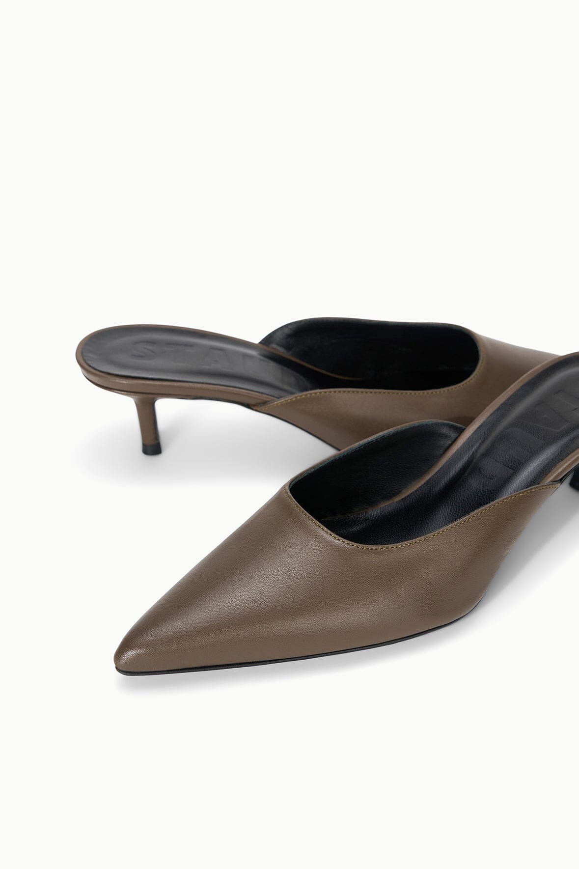 SEBASTIAN KITTEN HEEL MULE | TRUFFLE - Image 4