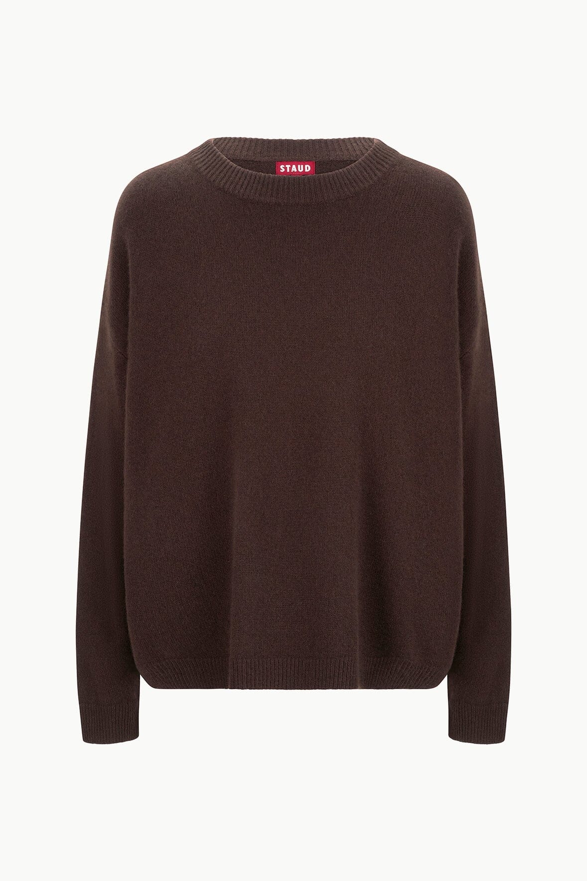 SERRANO CASHMERE RELAXED CREW | DARK CHOCOLATE - Image 6