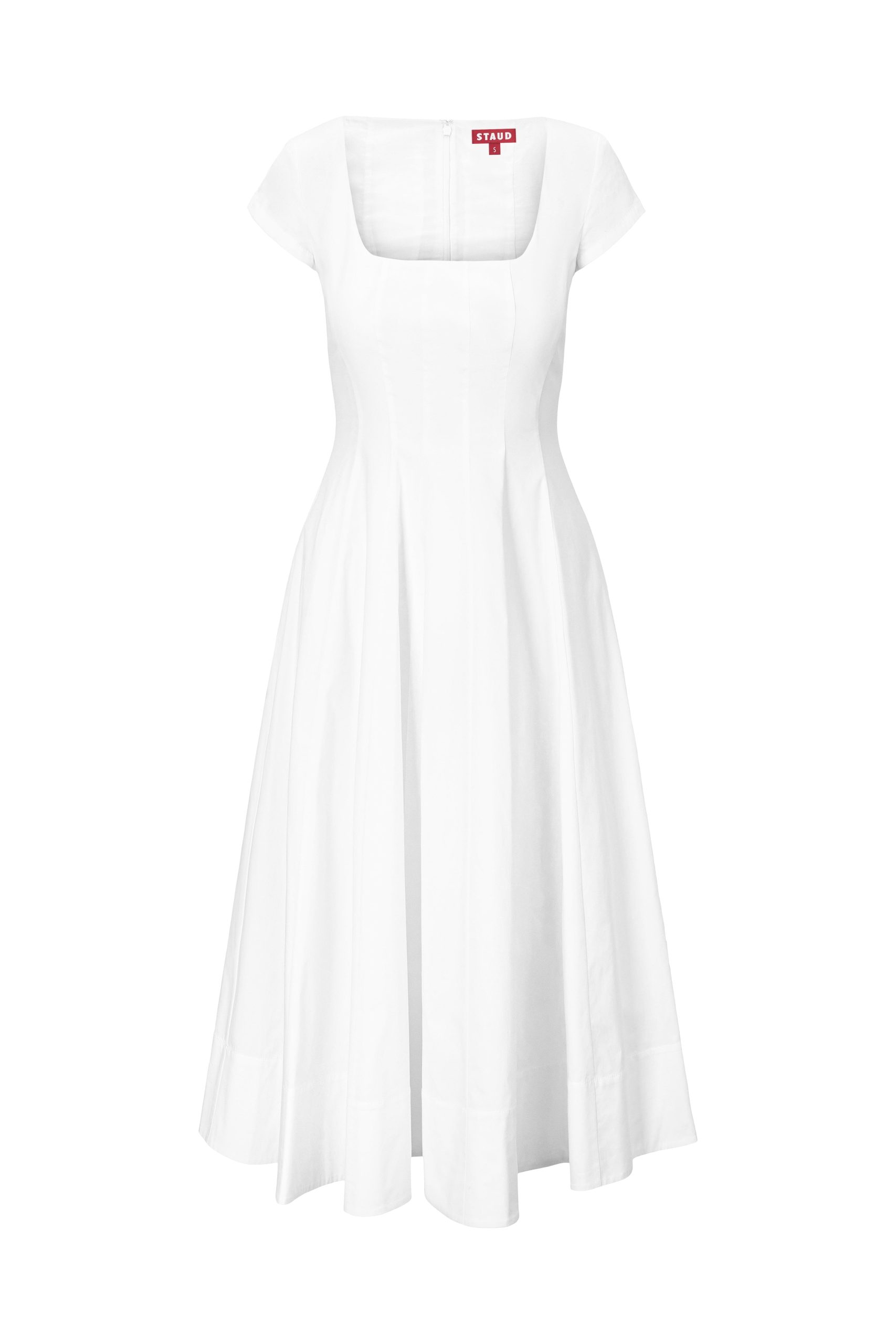 SHORT SLEEVE WELLS DRESS | WHITE - Image 5