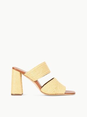 SKYLAR HEEL | NATURAL RAFFIA