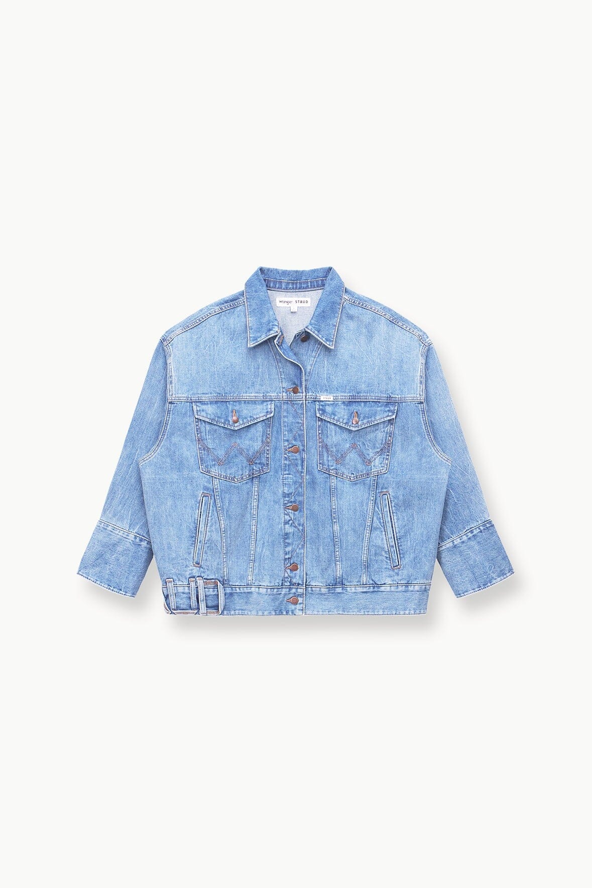 CUSTOM STAUD x C.BONZ THE BIGGEST JEAN JACKET | MID BLUE - Image 5