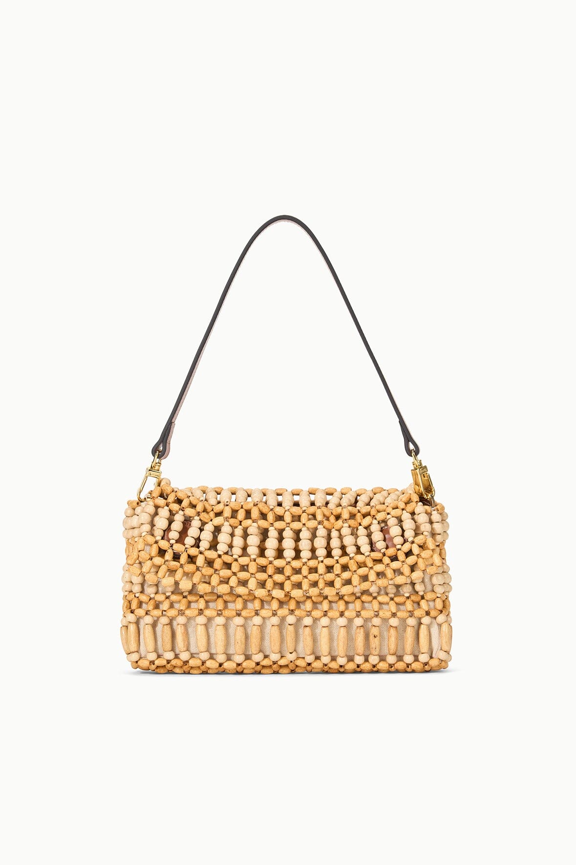 TIMMY SHOULDER BAG | NATURAL WOOD BEADS