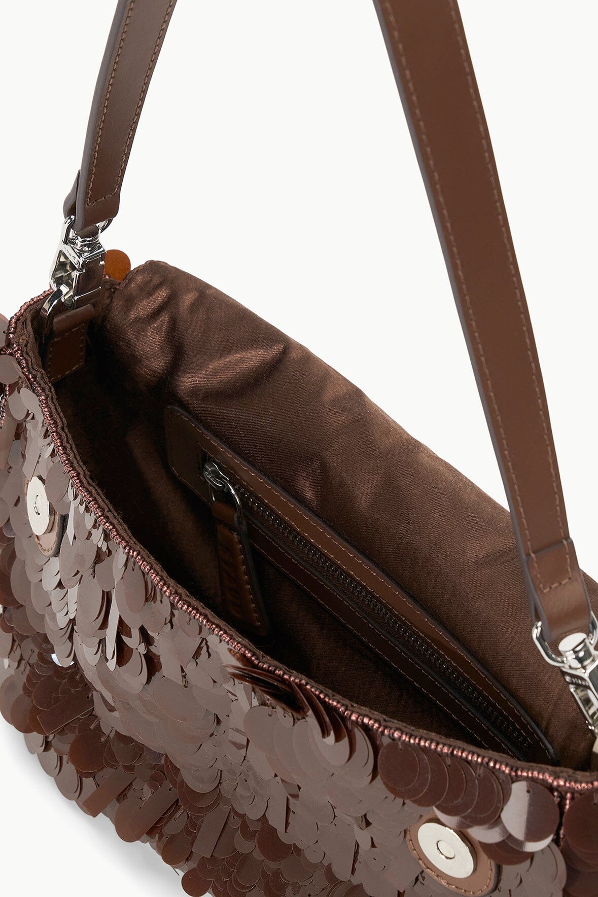 TIMMY SHOULDER BAG | CACAO SEQUINS - Image 4