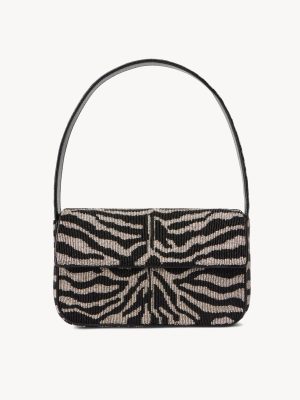 TOMMY BEADED BAG | BLACK WHITE ZEBRA
