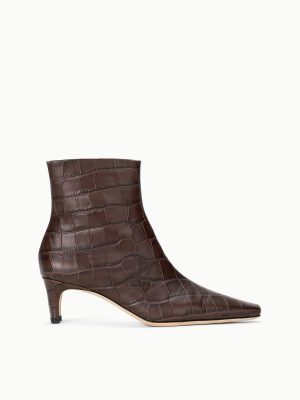 WALLY ANKLE BOOT | ESPRESSO CROCO