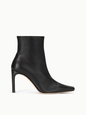 WALLY ANKLE HIGH HEEL BOOT | BLACK