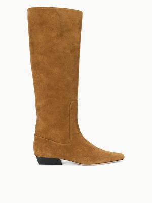 WALLY FLAT BOOT | TAN SUEDE
