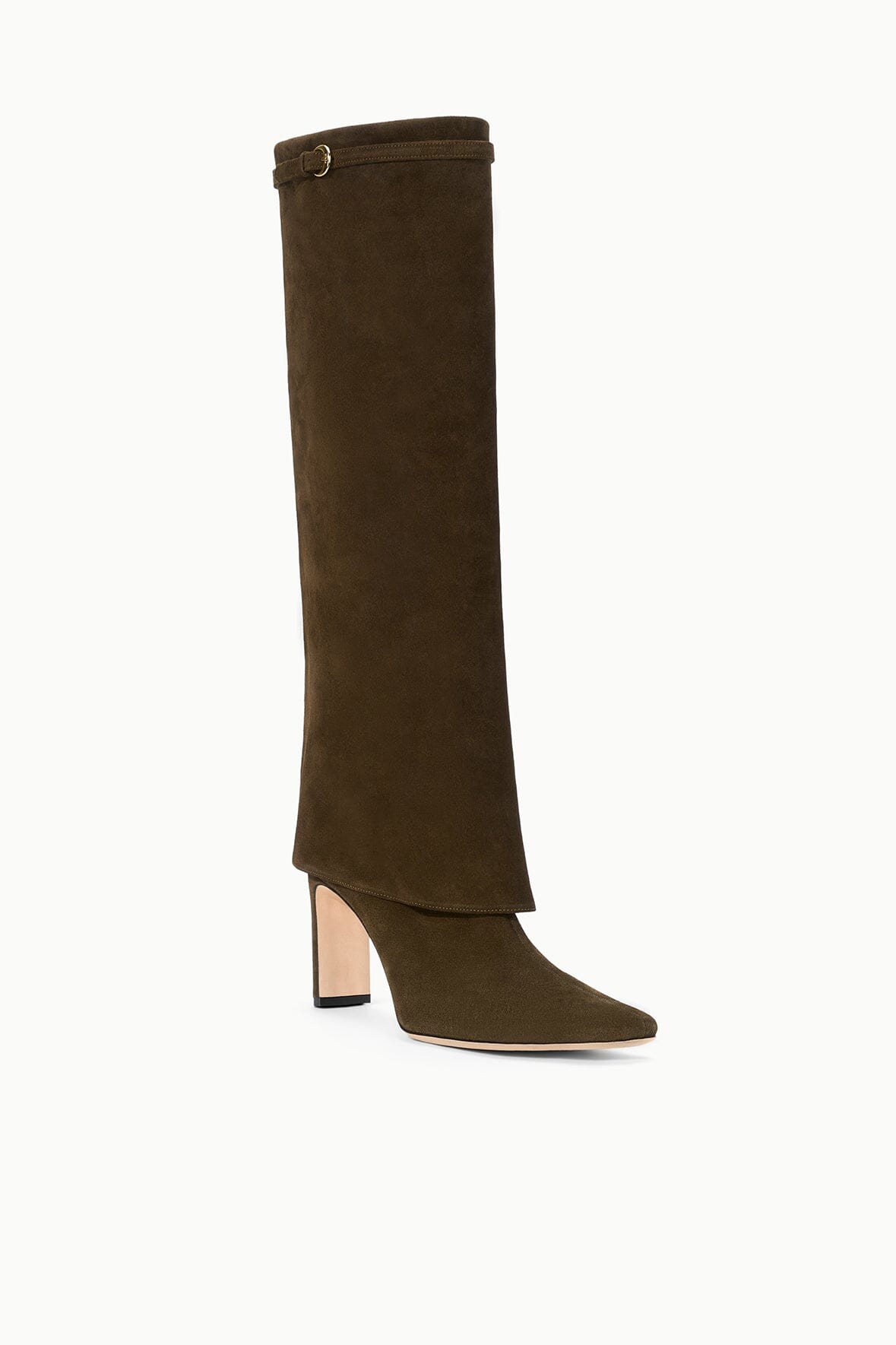 WALLY FOLDOVER HIGH HEEL BOOT | TRUFFLE SUEDE - Image 3