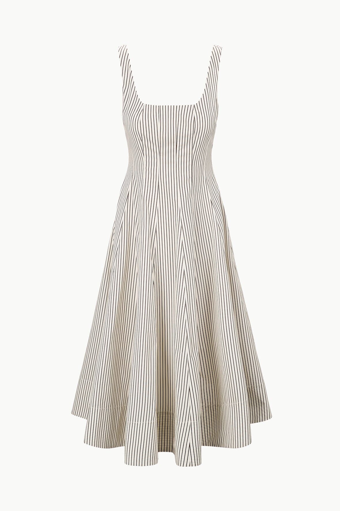 WELLS DRESS | IVORY DARK OAK MICRO STRIPE - Image 6
