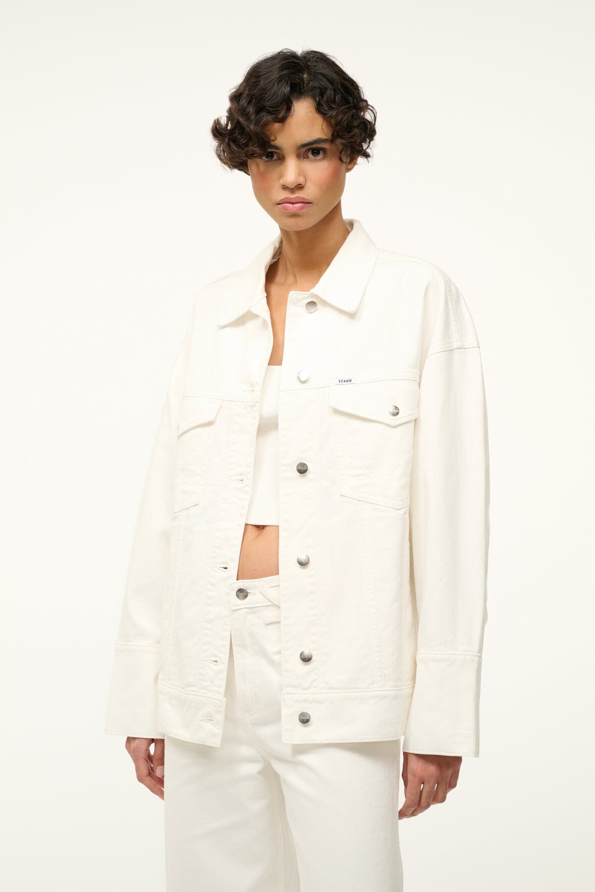 CUSTOM STAUD x C.BONZ THE BIGGEST JEAN JACKET | WHITE - Image 3