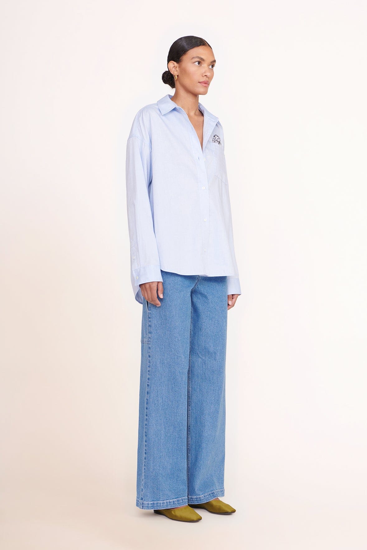 CUSTOM STAUD x C.BONZ CLASSIC OVERSIZED SHIRT | OXFORD BLUE - Image 3